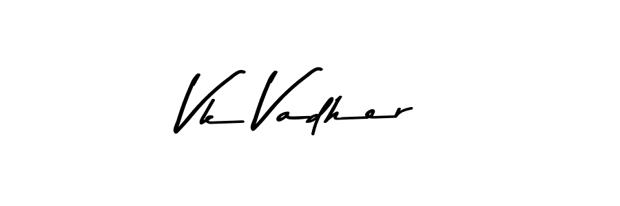 This is the best signature style for the Vk Vadher name. Also you like these signature font (Asem Kandis PERSONAL USE). Mix name signature. Vk Vadher signature style 9 images and pictures png