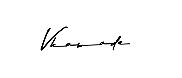 Make a beautiful signature design for name Vkawade. With this signature (Asem Kandis PERSONAL USE) style, you can create a handwritten signature for free. Vkawade signature style 9 images and pictures png