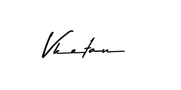 Design your own signature with our free online signature maker. With this signature software, you can create a handwritten (Asem Kandis PERSONAL USE) signature for name Vketan. Vketan signature style 9 images and pictures png