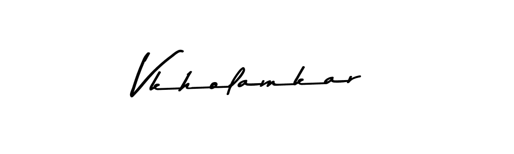 Also we have Vkholamkar name is the best signature style. Create professional handwritten signature collection using Asem Kandis PERSONAL USE autograph style. Vkholamkar signature style 9 images and pictures png