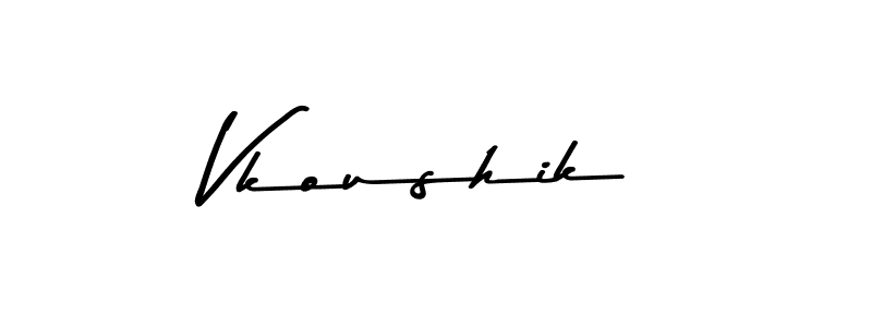 How to make Vkoushik signature? Asem Kandis PERSONAL USE is a professional autograph style. Create handwritten signature for Vkoushik name. Vkoushik signature style 9 images and pictures png