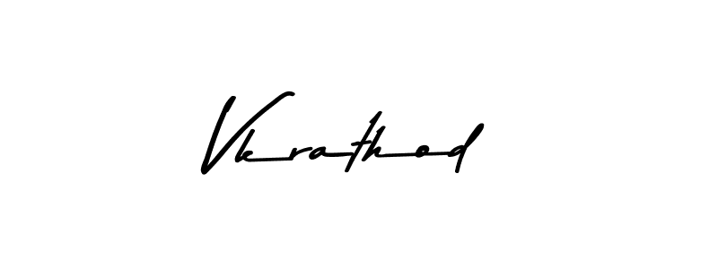 Vkrathod stylish signature style. Best Handwritten Sign (Asem Kandis PERSONAL USE) for my name. Handwritten Signature Collection Ideas for my name Vkrathod. Vkrathod signature style 9 images and pictures png