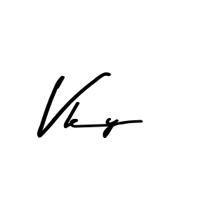 How to make Vky signature? Asem Kandis PERSONAL USE is a professional autograph style. Create handwritten signature for Vky name. Vky signature style 9 images and pictures png