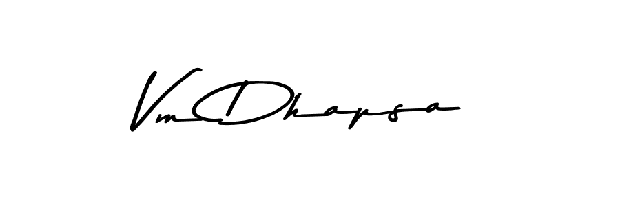 Use a signature maker to create a handwritten signature online. With this signature software, you can design (Asem Kandis PERSONAL USE) your own signature for name Vm Dhapsa. Vm Dhapsa signature style 9 images and pictures png