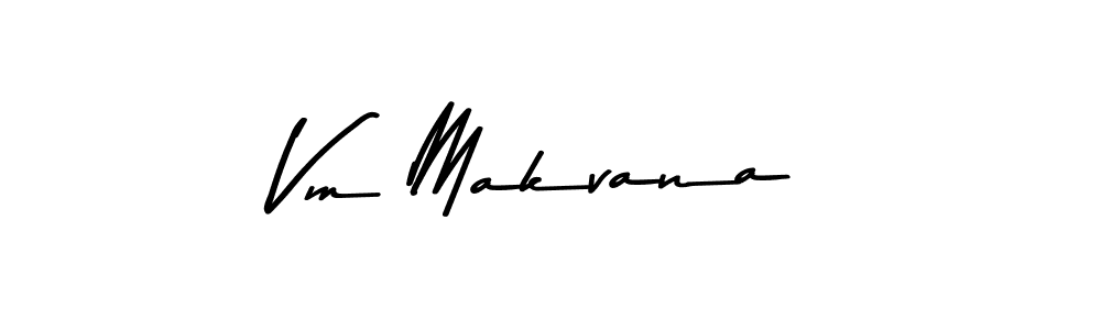 It looks lik you need a new signature style for name Vm Makvana. Design unique handwritten (Asem Kandis PERSONAL USE) signature with our free signature maker in just a few clicks. Vm Makvana signature style 9 images and pictures png