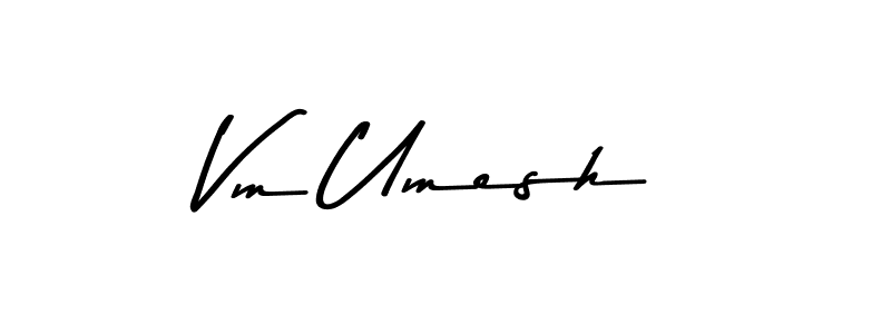 Make a beautiful signature design for name Vm Umesh. Use this online signature maker to create a handwritten signature for free. Vm Umesh signature style 9 images and pictures png