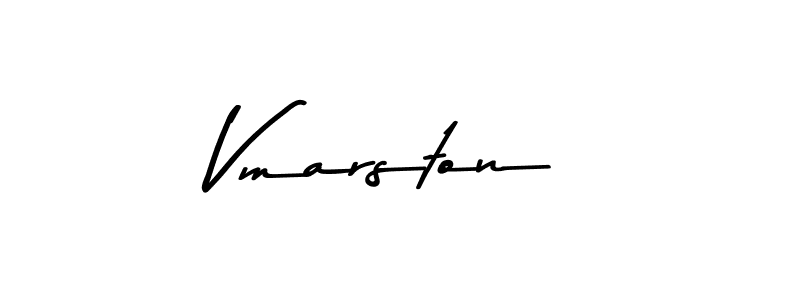 Create a beautiful signature design for name Vmarston. With this signature (Asem Kandis PERSONAL USE) fonts, you can make a handwritten signature for free. Vmarston signature style 9 images and pictures png