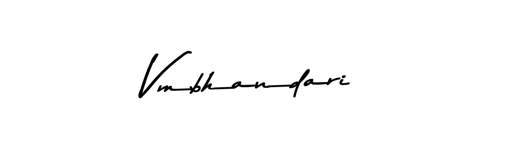 The best way (Asem Kandis PERSONAL USE) to make a short signature is to pick only two or three words in your name. The name Vmbhandari include a total of six letters. For converting this name. Vmbhandari signature style 9 images and pictures png