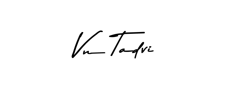 Make a beautiful signature design for name Vn Tadvi. With this signature (Asem Kandis PERSONAL USE) style, you can create a handwritten signature for free. Vn Tadvi signature style 9 images and pictures png