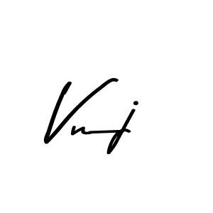 How to make Vnj signature? Asem Kandis PERSONAL USE is a professional autograph style. Create handwritten signature for Vnj name. Vnj signature style 9 images and pictures png