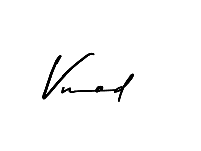 Make a beautiful signature design for name Vnod. With this signature (Asem Kandis PERSONAL USE) style, you can create a handwritten signature for free. Vnod signature style 9 images and pictures png