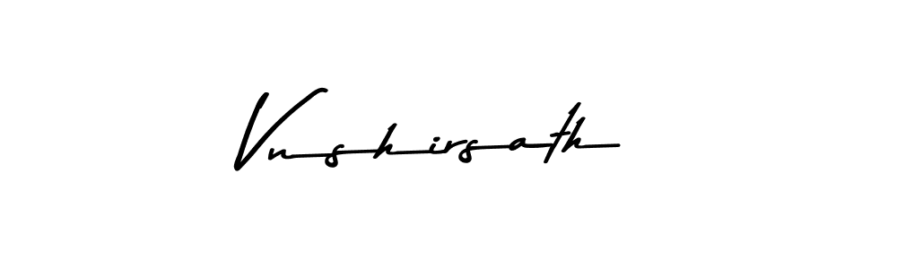 Create a beautiful signature design for name Vnshirsath. With this signature (Asem Kandis PERSONAL USE) fonts, you can make a handwritten signature for free. Vnshirsath signature style 9 images and pictures png