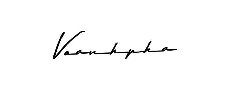 Create a beautiful signature design for name Voanhpha. With this signature (Asem Kandis PERSONAL USE) fonts, you can make a handwritten signature for free. Voanhpha signature style 9 images and pictures png