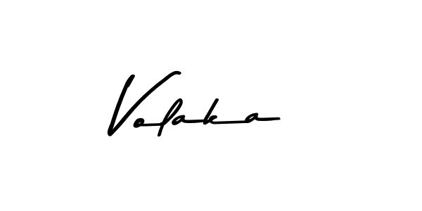 How to make Volaka name signature. Use Asem Kandis PERSONAL USE style for creating short signs online. This is the latest handwritten sign. Volaka signature style 9 images and pictures png