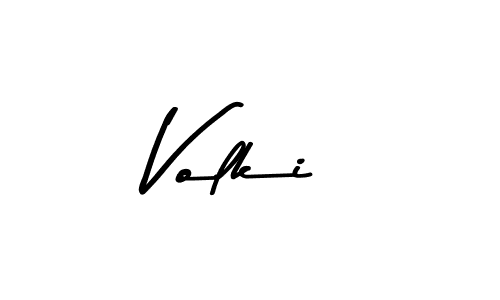 How to make Volki name signature. Use Asem Kandis PERSONAL USE style for creating short signs online. This is the latest handwritten sign. Volki signature style 9 images and pictures png