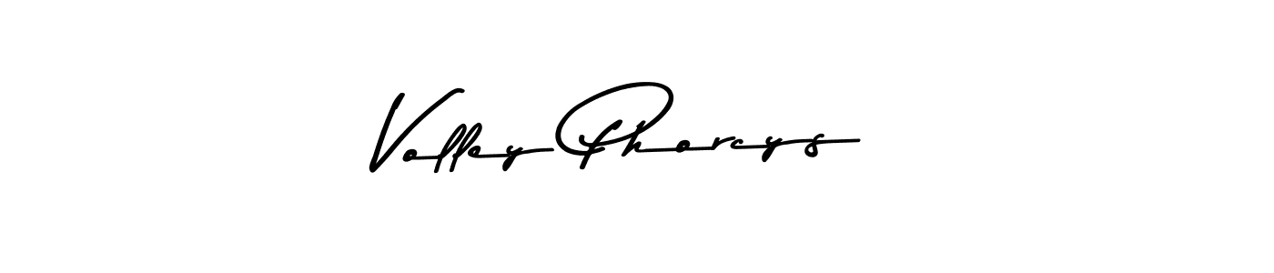 How to make Volley Phorcys name signature. Use Asem Kandis PERSONAL USE style for creating short signs online. This is the latest handwritten sign. Volley Phorcys signature style 9 images and pictures png