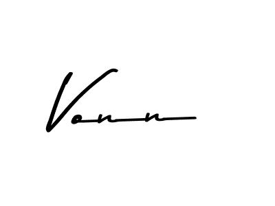 Vonn stylish signature style. Best Handwritten Sign (Asem Kandis PERSONAL USE) for my name. Handwritten Signature Collection Ideas for my name Vonn. Vonn signature style 9 images and pictures png