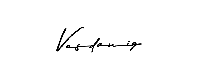 Asem Kandis PERSONAL USE is a professional signature style that is perfect for those who want to add a touch of class to their signature. It is also a great choice for those who want to make their signature more unique. Get Vosdanig name to fancy signature for free. Vosdanig signature style 9 images and pictures png