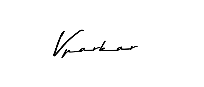 Make a beautiful signature design for name Vparkar. With this signature (Asem Kandis PERSONAL USE) style, you can create a handwritten signature for free. Vparkar signature style 9 images and pictures png