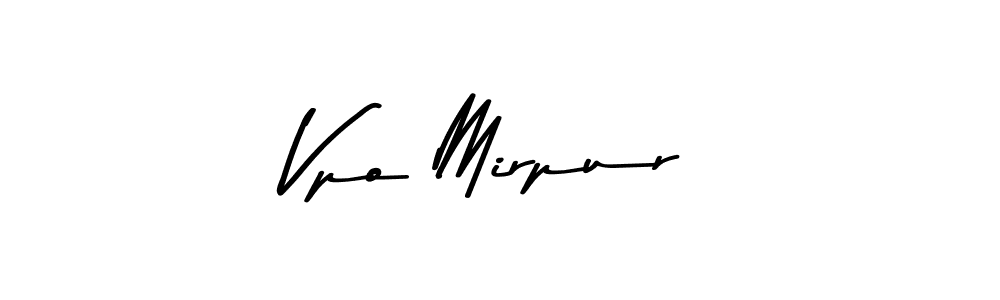 Use a signature maker to create a handwritten signature online. With this signature software, you can design (Asem Kandis PERSONAL USE) your own signature for name Vpo Mirpur. Vpo Mirpur signature style 9 images and pictures png