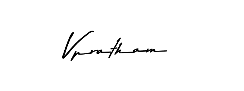 Create a beautiful signature design for name Vpratham. With this signature (Asem Kandis PERSONAL USE) fonts, you can make a handwritten signature for free. Vpratham signature style 9 images and pictures png