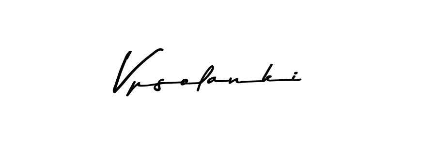 How to make Vpsolanki name signature. Use Asem Kandis PERSONAL USE style for creating short signs online. This is the latest handwritten sign. Vpsolanki signature style 9 images and pictures png