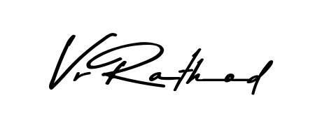 Get an exclusive digital autograph for Vr Rathod. The Asem Kandis PERSONAL USE typeface captures the charm of real penmanship on paper. Vr Rathod signature style 9 images and pictures png