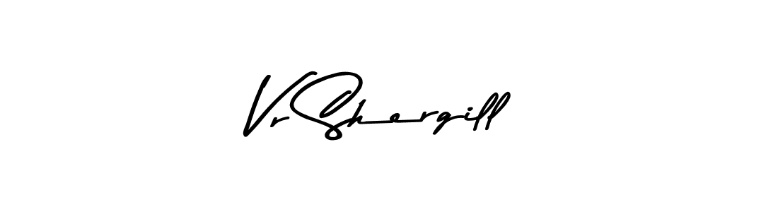 Create a beautiful signature design for name Vr Shergill. With this signature (Asem Kandis PERSONAL USE) fonts, you can make a handwritten signature for free. Vr Shergill signature style 9 images and pictures png