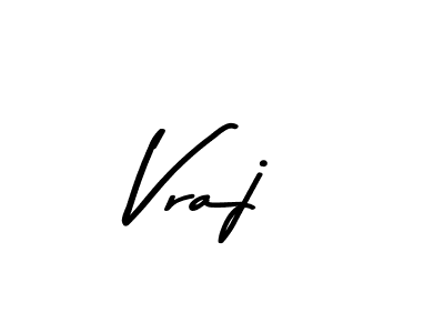 How to make Vraj signature? Asem Kandis PERSONAL USE is a professional autograph style. Create handwritten signature for Vraj name. Vraj signature style 9 images and pictures png