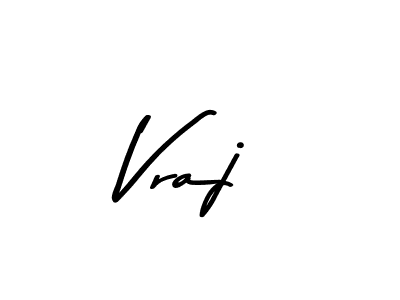 Make a beautiful signature design for name Vraj. With this signature (Asem Kandis PERSONAL USE) style, you can create a handwritten signature for free. Vraj signature style 9 images and pictures png