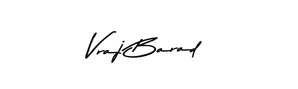 Asem Kandis PERSONAL USE is a professional signature style that is perfect for those who want to add a touch of class to their signature. It is also a great choice for those who want to make their signature more unique. Get Vraj Barad name to fancy signature for free. Vraj Barad signature style 9 images and pictures png