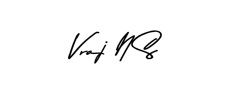 if you are searching for the best signature style for your name Vraj N S. so please give up your signature search. here we have designed multiple signature styles  using Asem Kandis PERSONAL USE. Vraj N S signature style 9 images and pictures png