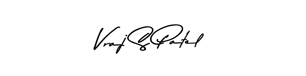 The best way (Asem Kandis PERSONAL USE) to make a short signature is to pick only two or three words in your name. The name Vraj S Patel include a total of six letters. For converting this name. Vraj S Patel signature style 9 images and pictures png