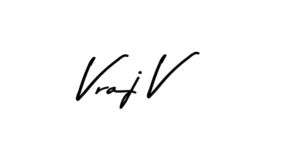 Asem Kandis PERSONAL USE is a professional signature style that is perfect for those who want to add a touch of class to their signature. It is also a great choice for those who want to make their signature more unique. Get Vraj V name to fancy signature for free. Vraj V signature style 9 images and pictures png