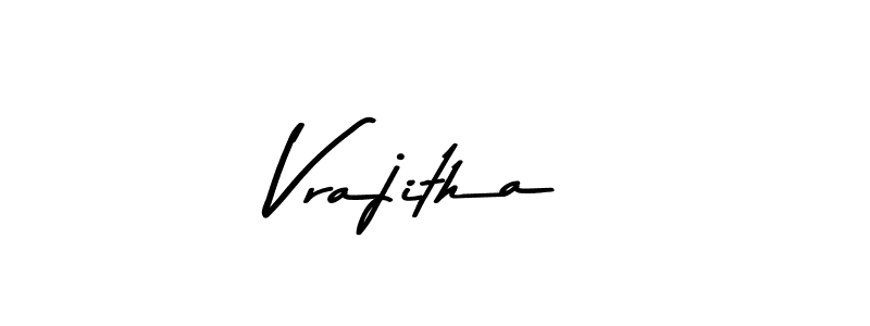 Create a beautiful signature design for name Vrajitha. With this signature (Asem Kandis PERSONAL USE) fonts, you can make a handwritten signature for free. Vrajitha signature style 9 images and pictures png