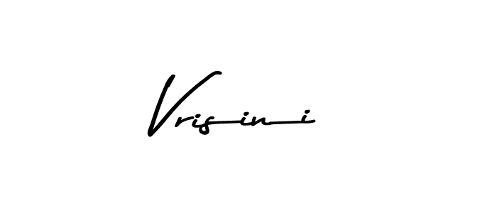 How to make Vrisini name signature. Use Asem Kandis PERSONAL USE style for creating short signs online. This is the latest handwritten sign. Vrisini signature style 9 images and pictures png