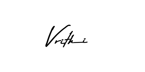 How to make Vrithi name signature. Use Asem Kandis PERSONAL USE style for creating short signs online. This is the latest handwritten sign. Vrithi signature style 9 images and pictures png