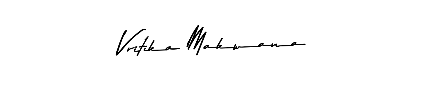 Use a signature maker to create a handwritten signature online. With this signature software, you can design (Asem Kandis PERSONAL USE) your own signature for name Vritika Makwana. Vritika Makwana signature style 9 images and pictures png