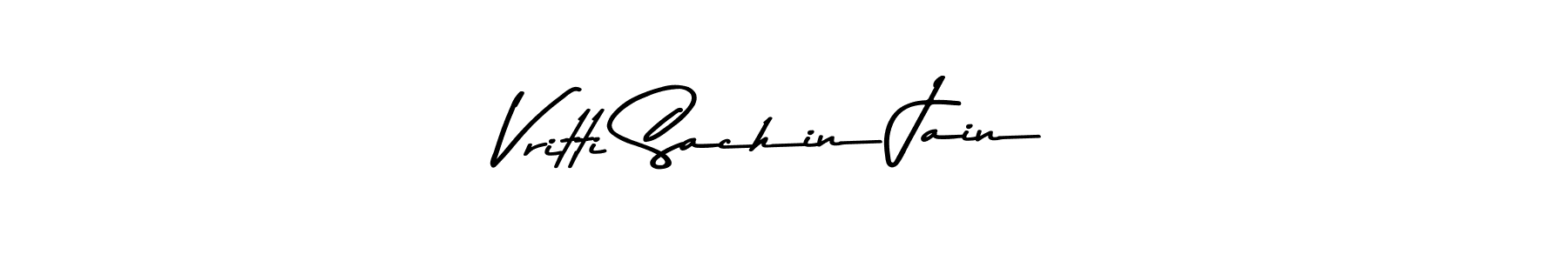 Vritti Sachin Jain stylish signature style. Best Handwritten Sign (Asem Kandis PERSONAL USE) for my name. Handwritten Signature Collection Ideas for my name Vritti Sachin Jain. Vritti Sachin Jain signature style 9 images and pictures png