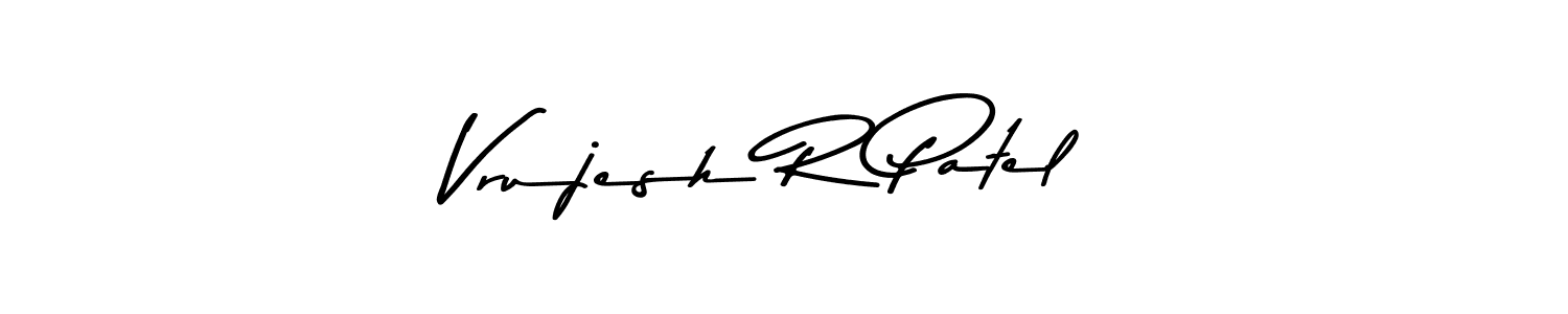 Also we have Vrujesh R Patel name is the best signature style. Create professional handwritten signature collection using Asem Kandis PERSONAL USE autograph style. Vrujesh R Patel signature style 9 images and pictures png
