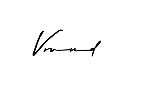 How to Draw Vrund signature style? Asem Kandis PERSONAL USE is a latest design signature styles for name Vrund. Vrund signature style 9 images and pictures png