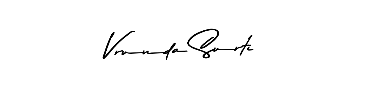 Also You can easily find your signature by using the search form. We will create Vrunda Surti name handwritten signature images for you free of cost using Asem Kandis PERSONAL USE sign style. Vrunda Surti signature style 9 images and pictures png