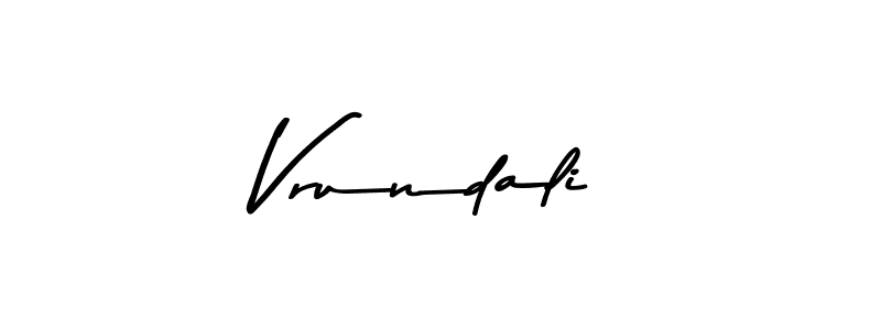 Design your own signature with our free online signature maker. With this signature software, you can create a handwritten (Asem Kandis PERSONAL USE) signature for name Vrundali. Vrundali signature style 9 images and pictures png