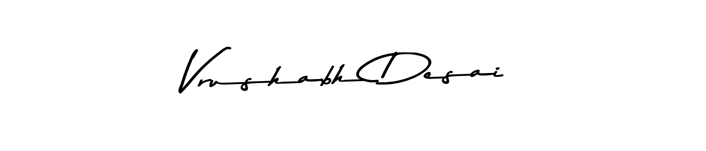 Design your own signature with our free online signature maker. With this signature software, you can create a handwritten (Asem Kandis PERSONAL USE) signature for name Vrushabh Desai. Vrushabh Desai signature style 9 images and pictures png