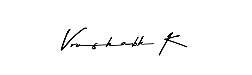 Design your own signature with our free online signature maker. With this signature software, you can create a handwritten (Asem Kandis PERSONAL USE) signature for name Vrushabh K. Vrushabh K signature style 9 images and pictures png