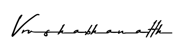 Create an unforgettable impression when signing with Vrushabhanatth name styled in Asem Kandis PERSONAL USE typography. 100% free online generator. Vrushabhanatth signature style 9 images and pictures png
