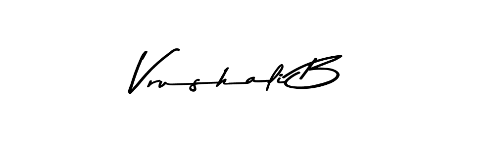 Also You can easily find your signature by using the search form. We will create Vrushali B name handwritten signature images for you free of cost using Asem Kandis PERSONAL USE sign style. Vrushali B signature style 9 images and pictures png