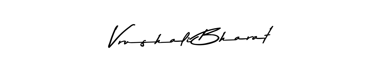 Make a beautiful signature design for name Vrushali Bharat. With this signature (Asem Kandis PERSONAL USE) style, you can create a handwritten signature for free. Vrushali Bharat signature style 9 images and pictures png