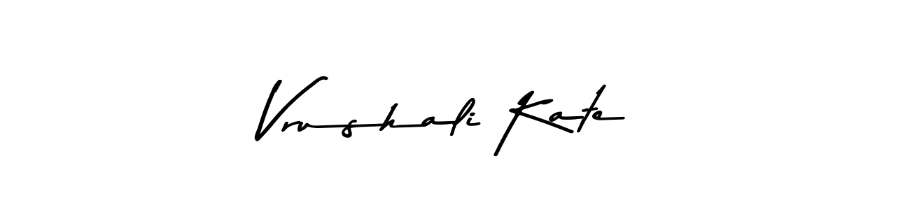 How to make Vrushali Kate name signature. Use Asem Kandis PERSONAL USE style for creating short signs online. This is the latest handwritten sign. Vrushali Kate signature style 9 images and pictures png