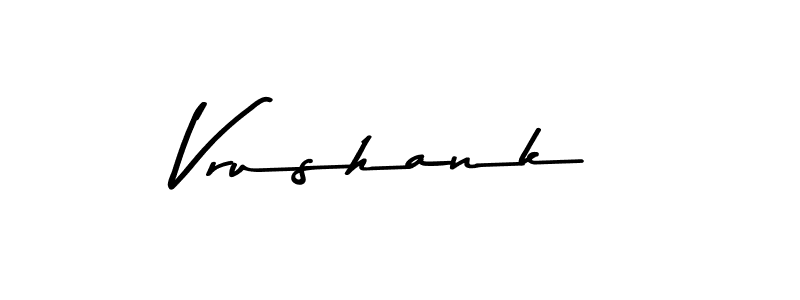 Use a signature maker to create a handwritten signature online. With this signature software, you can design (Asem Kandis PERSONAL USE) your own signature for name Vrushank. Vrushank signature style 9 images and pictures png